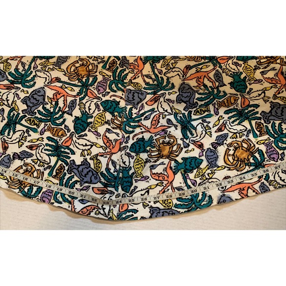 Vintage Sweater Bee by Banff M Medium Sealife Print Cotton Midi Skirt - Picture 12 of 14